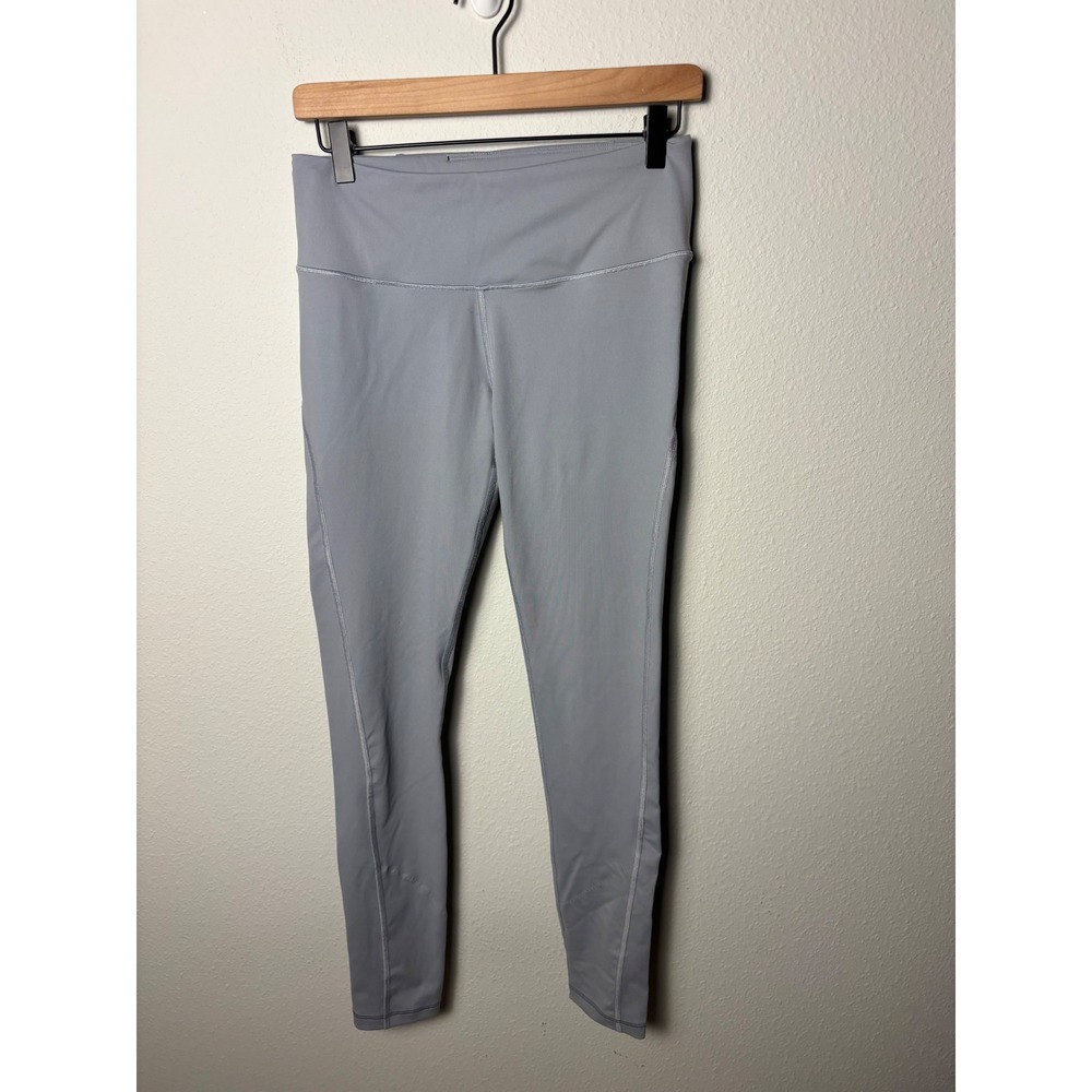 Victoria Sport Knockout Tight Grey Lattice Lace Up Leggings Medium Long